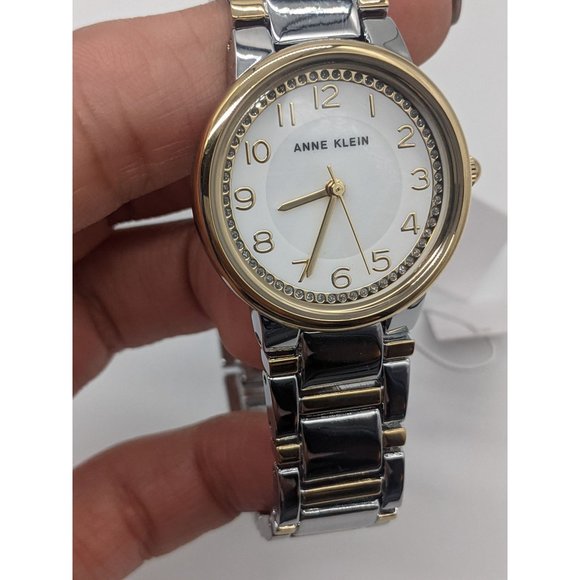 NWT Anne Klein Two-Tone Bracelet Watch Silver/Gold - Picture 2 of 4
